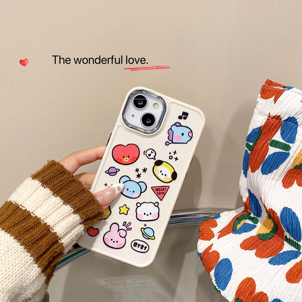 Ốp điện thoại TPU silicon mềm dáng vuông hoạt hình cho iPhone 14 Pro max 13 Pro Max 12 Pro Max 11 xr xs sg1035