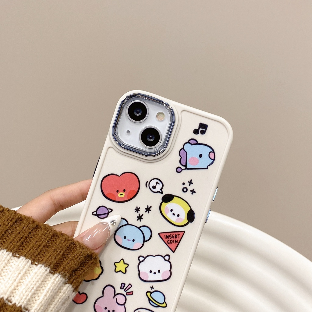 Ốp điện thoại TPU silicon mềm dáng vuông hoạt hình cho iPhone 14 Pro max 13 Pro Max 12 Pro Max 11 xr xs sg1035