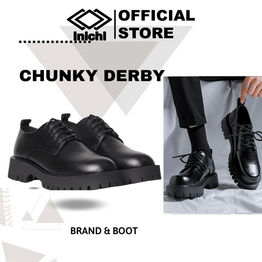 Chunky Derby da nam thời trang INICHI G1112 đế cao 4,5cm