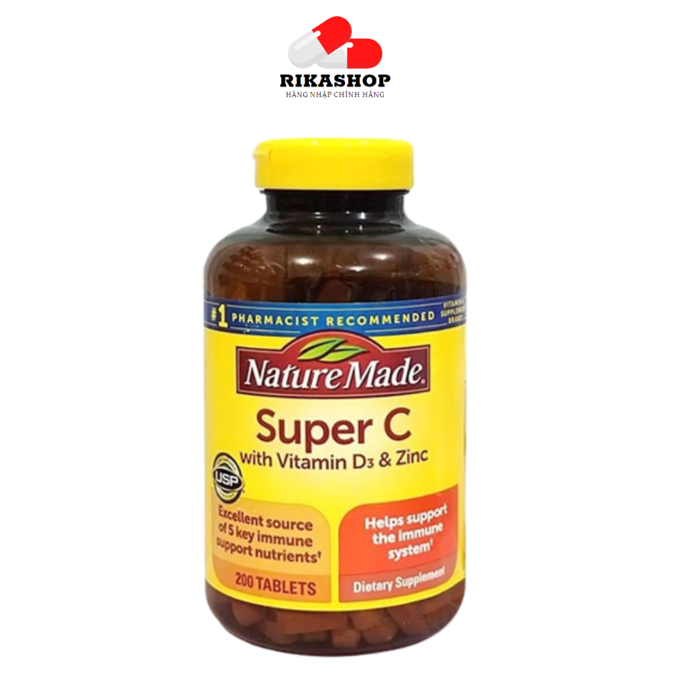 Viên uống Nature Made Super C with D3 & Kẽm
