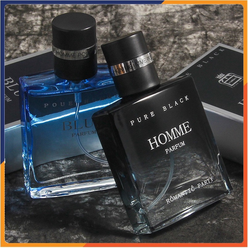 Set 2 Chai Nước Hoa Nam Pure Homme và Pure Black 30ml Lưu Hương Lâu, Làng Chính Hãng Cao Cấp