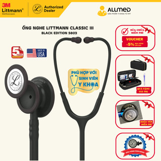 Ống nghe Littmann Classic III ™ màu Black Edition Chestpiece (Special) 5803 chính hãng 3M Mỹ