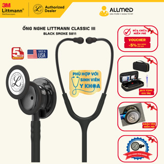 Ống nghe Littmann Classic III ™ màu Black Smoke Finish (Special) 5811 chính hãng 3M Mỹ