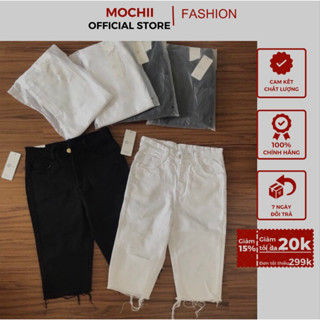 [BIG SIZE] Quần Lửng Nữ Ống Bó Basic, Quần Ngố Jean Kaki Co Dãn Tua GẤU cực chất