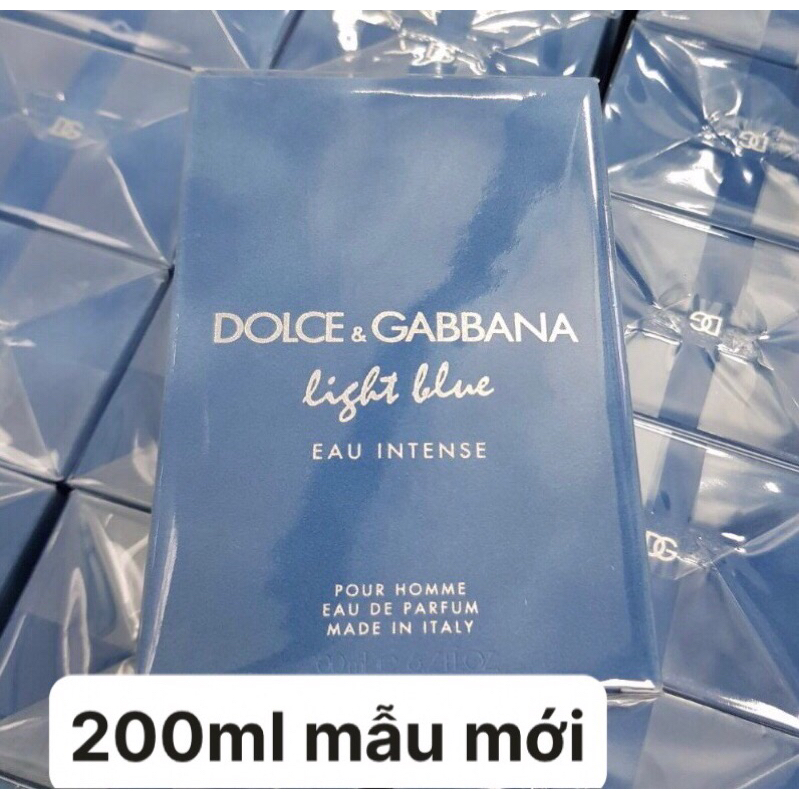 Nước hoa nam Dolce & Gabbana Light Blue Eau Intense Pour Homme EDP 100ml,200ml