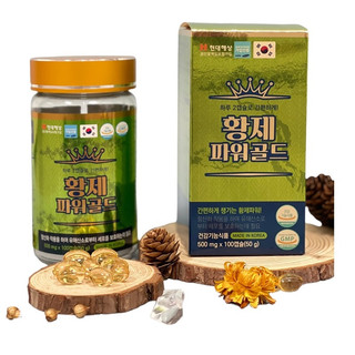 Tinh dầu thông đỏ hwangje power gold 100 viên hộp màu xanh