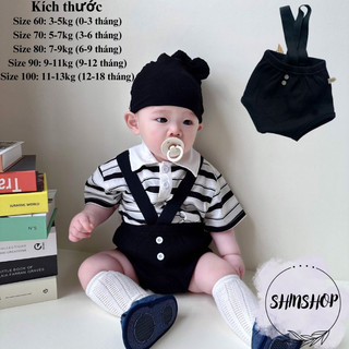 Quần cho bé Shinshop Quần yếm đùi cho trẻ em từ 5 - 15kg QA81