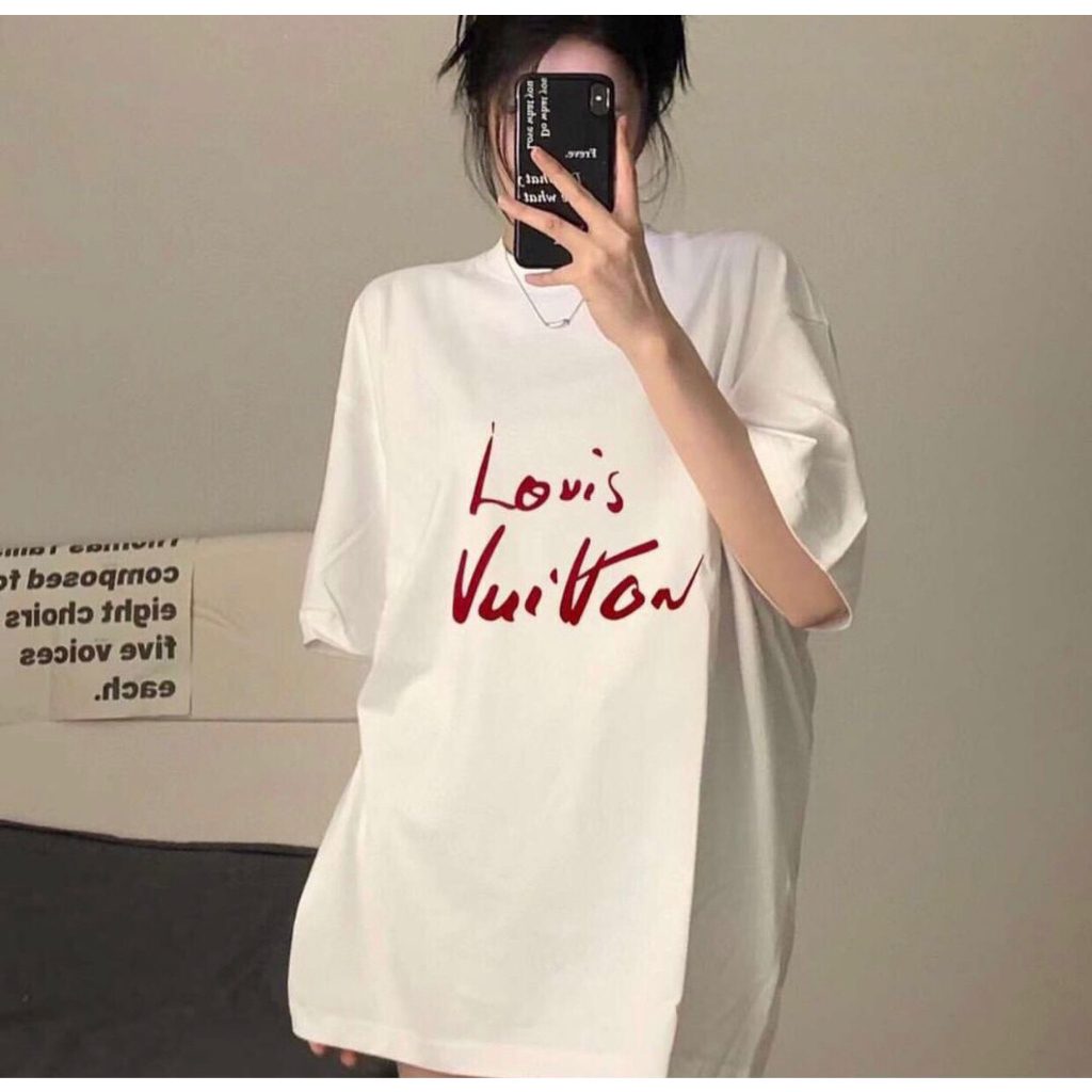 Áo Thun Cotton Cao Cấp Louiss Vuitonn Mát Mịn Form Rộng Unisex Nam Nữ - Uq07