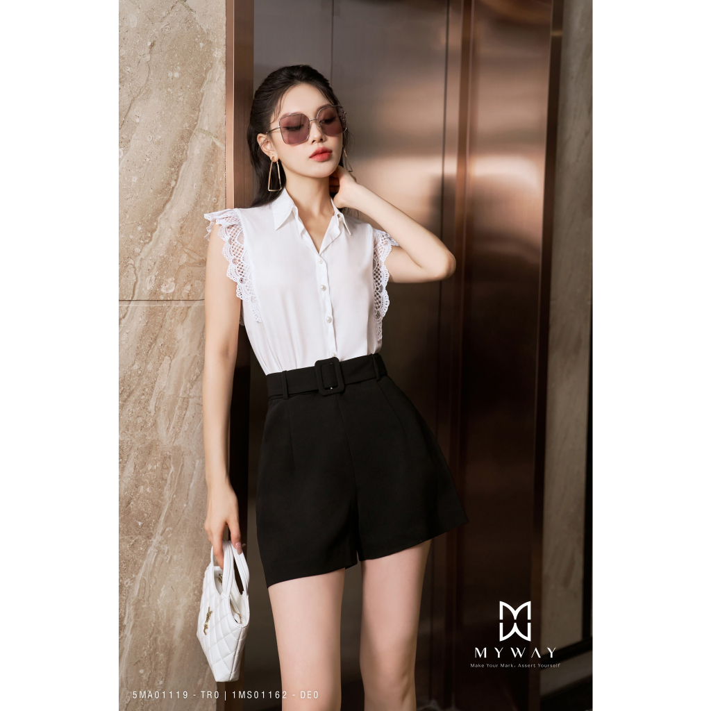 Quần Short Nữ MY WAY Phối Đai Sang Trọng 1MS01162