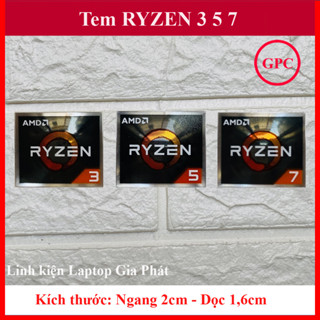⚡ Tem AMD RYZEN 3/ 5/7 Tem dán trang trí máy tính, Laptop