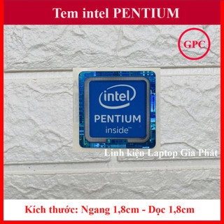 ⚡ tem intel pentium tem dán trang trí máy tính, laptop