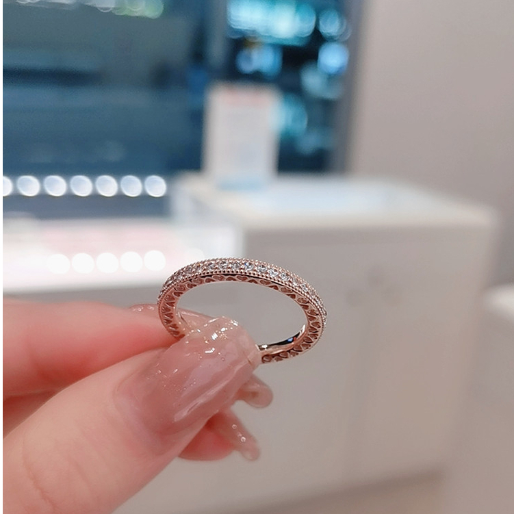 Nhẫn Pandora Sparkle & Hearts  Rose gold plated Ring