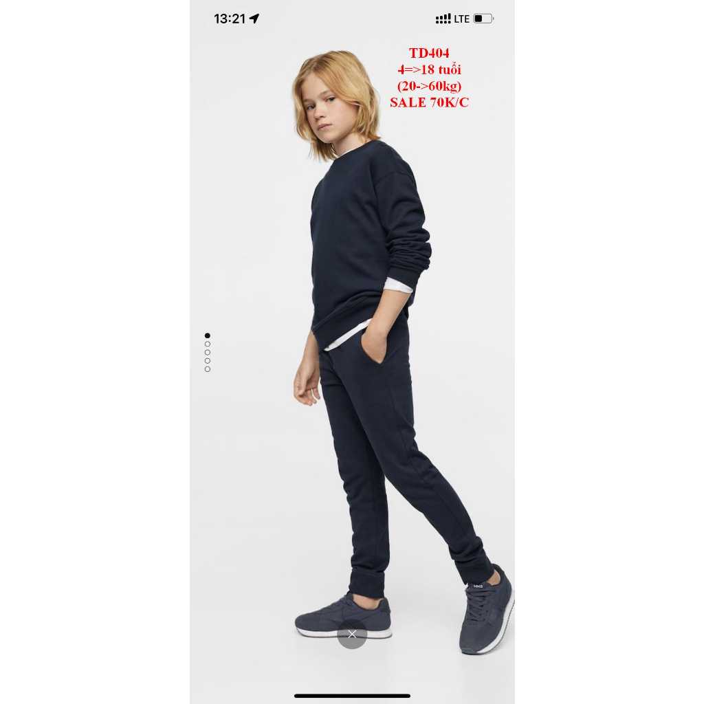 SALE 70K * Mã TD404: Quần nỉ Unisex bé trai, bé gái hàng VNXK dư xịn đét, mặt ngoài nỉ cotton