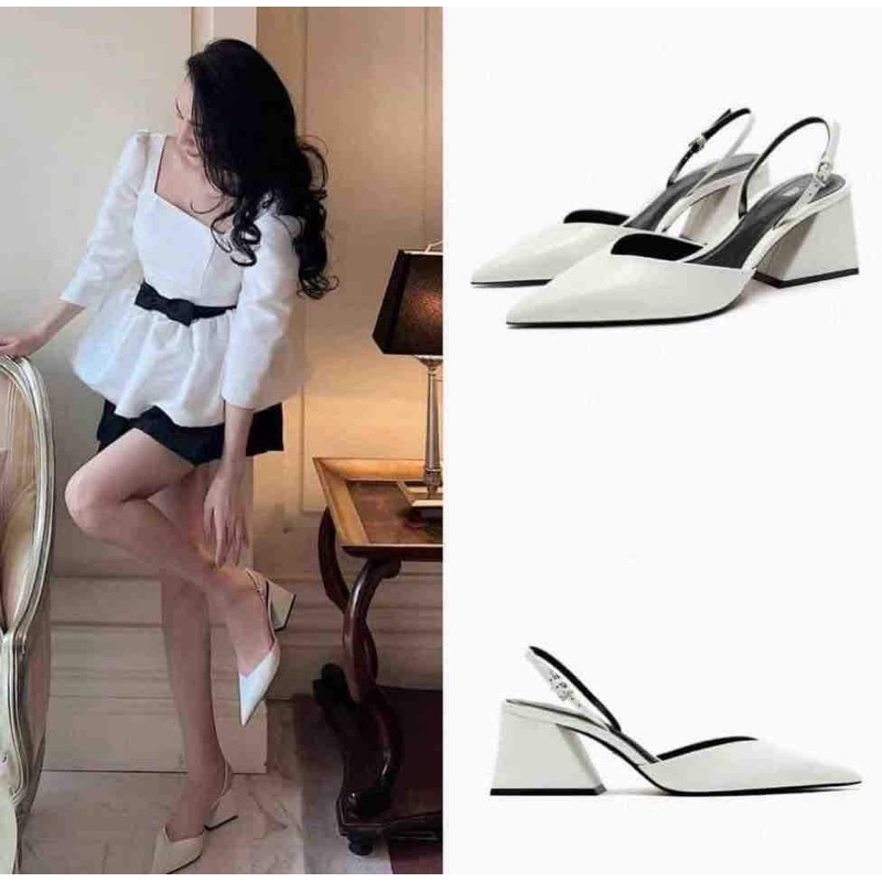 Giày Zr mõm nhọn gót vuông new fullbox