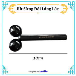Lăn hít sừng đôi láng lớn dụng cụ diện chẩn (cây lăn hít thịt massage cổ vai, gáy, nâng cơ chống sệ má, làm tan vết nhăn