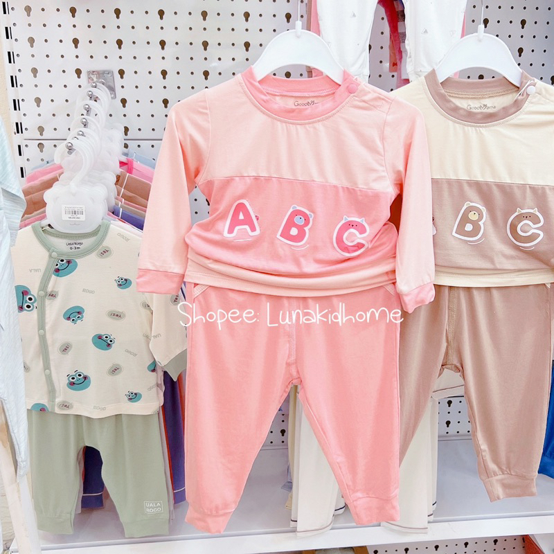 Bộ dài tay Goodmama vải bamboo peptit mềm nhẹ