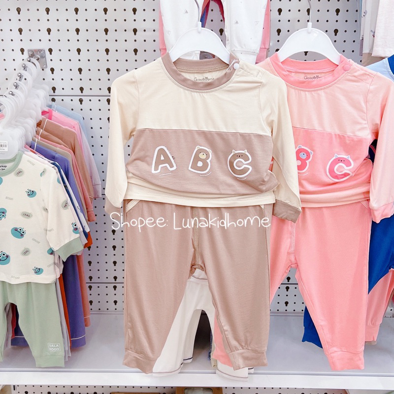 Bộ dài tay Goodmama vải bamboo peptit mềm nhẹ