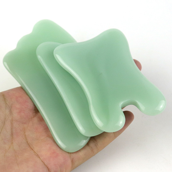 Đôi  Ngọc Cạo Gió Giúp Nâng Cơ, Giảm Nếp Nhăn Đá Cạo Gió Màu Xanh Ngọc Đả Thông Kinh Lạc