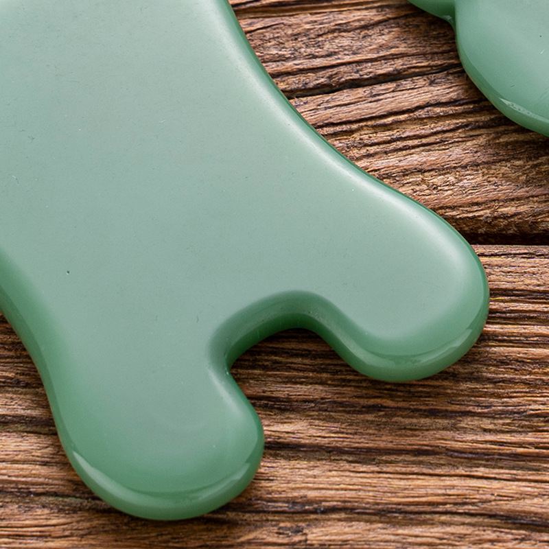 Đôi  Ngọc Cạo Gió Giúp Nâng Cơ, Giảm Nếp Nhăn Đá Cạo Gió Màu Xanh Ngọc Đả Thông Kinh Lạc