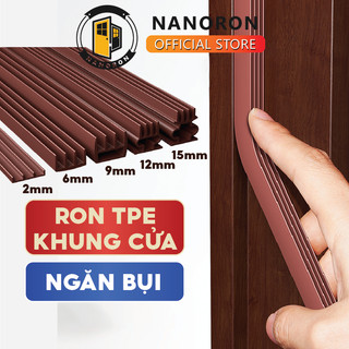 Ron dán khung cửa nhựa TPE loại mới siêu chắc chắn NANORON Nẹp chắn khe hở cửa đi cửa ra vào chống va đập, chống ồn