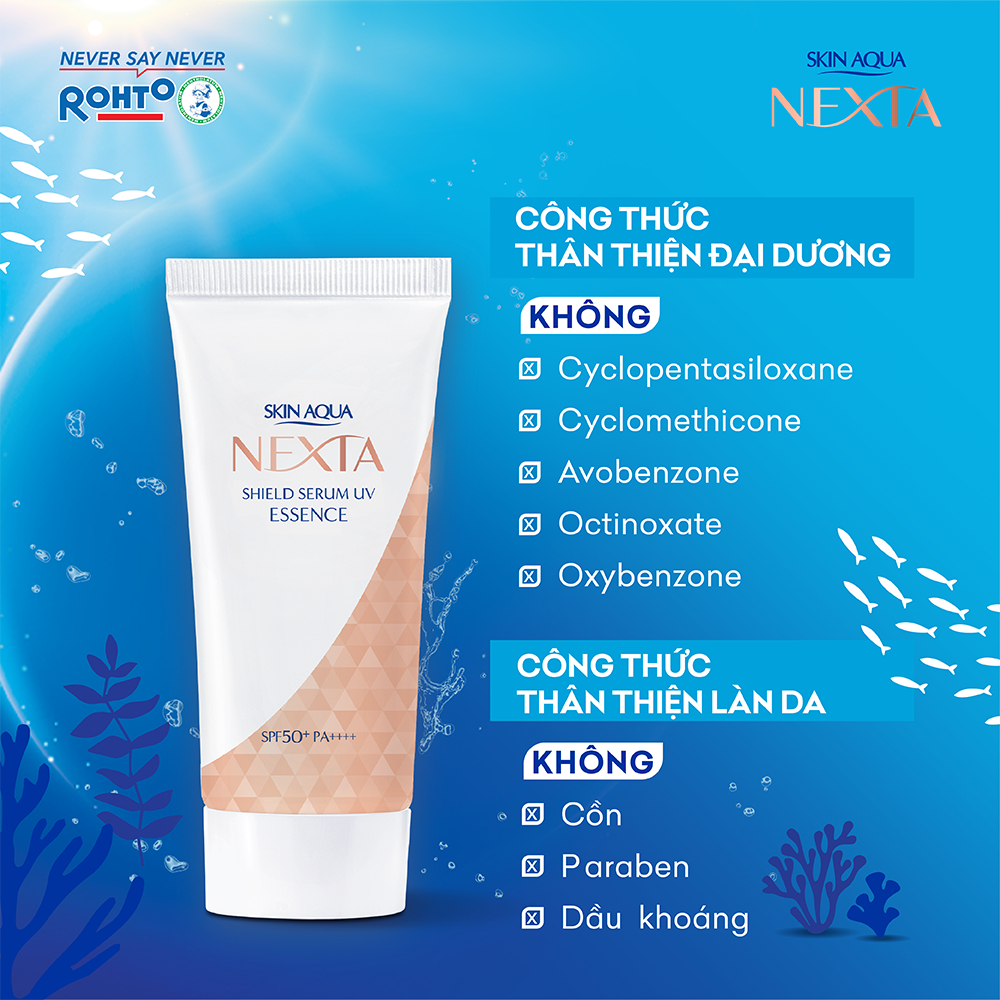 Tinh chất serum chống nắng Skin Aqua Nexta Shield Serum UV Essence SPF50+ PA++++ 50g