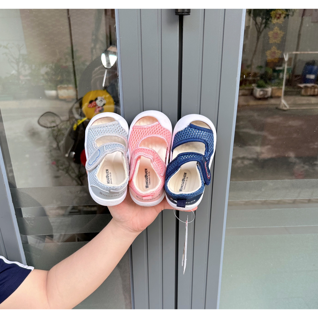 Sz13-20 Sandal rọ bé trai/bé gái chống vấp phối 3 màu đơn giản DC221