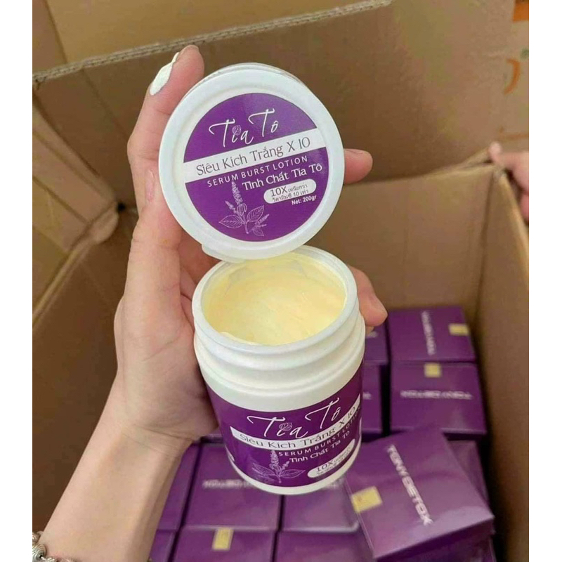 Kem Kích body Tinh chất Tía Tô Siêu Trắng x 10 250g