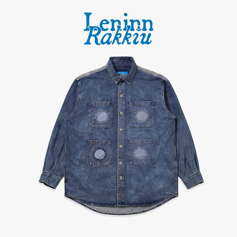 Áo sơ mi Leninn x Rakkiu 4-Hole Puncher Denim Shirts nam nữ Unisex