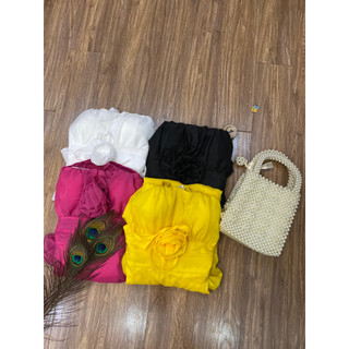 Đầm maxi đi biển tay phồng dáng dài kèm chocker hoa đầm maxi trắng bigsize KN từ 50 kg đến 100 kg M/L/XL/XXL