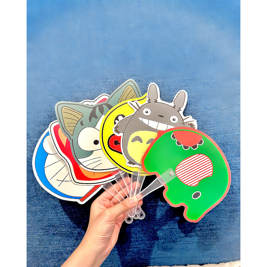 Quạt Tròn Cầm Tay Mini Cute, Quạt Nhựa Cầm Tay Xinh Xắn Đáng Yêu Nhặt Ngẫu Nhiên