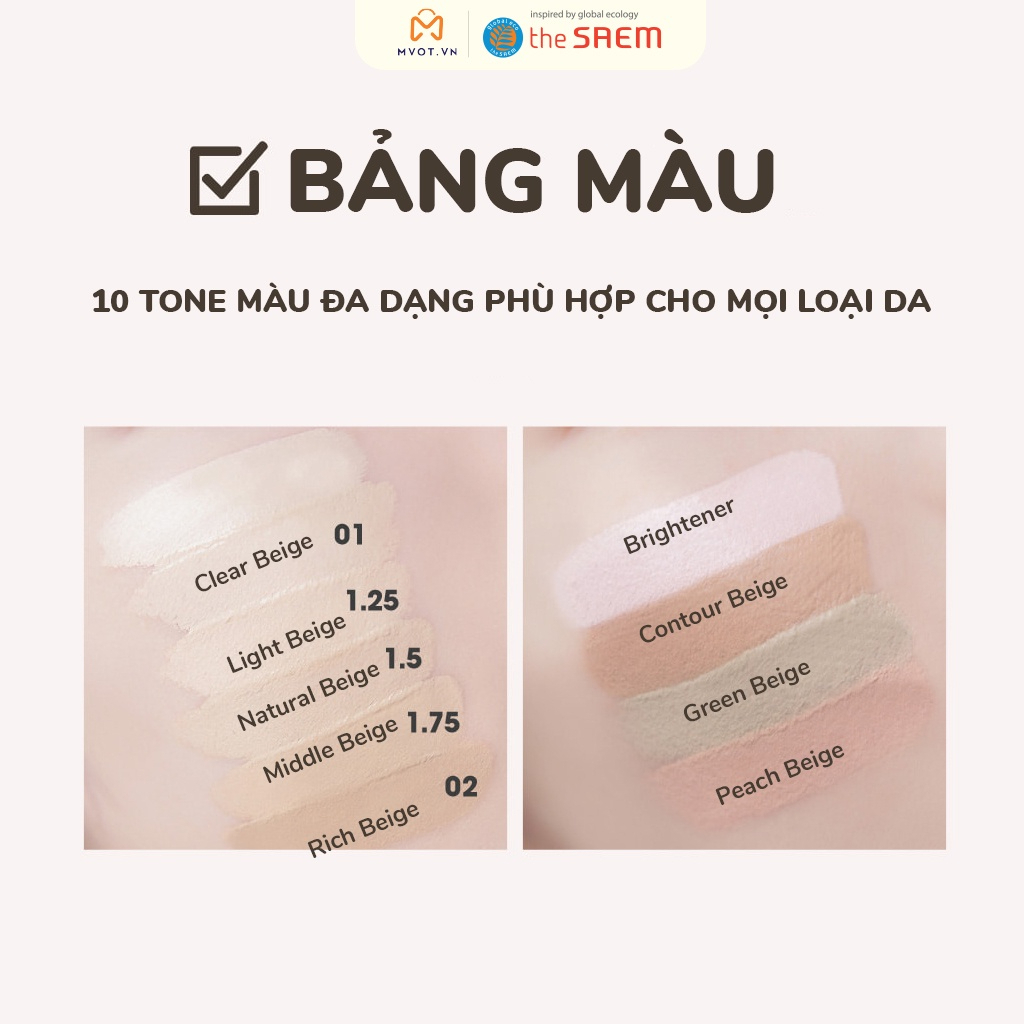 Kem Che Khuyết Điểm The Saem Cover Perfection Tip Concealer SPF28 PA++ 6.5g