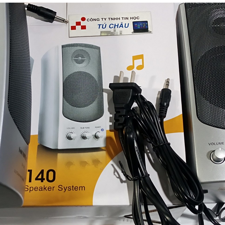 Loa máy tính SoundMax A 140 (2.0 Speakers) - Công xuất 10W (Màu Xám)