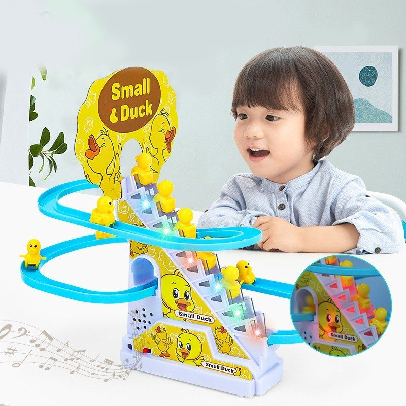 Vịt Leo Cầu Thang 3 - 6 - 9 vịt, Có Nhạc Đèn Loại To Đổ Chơi Cầu Trượt Cho Bé