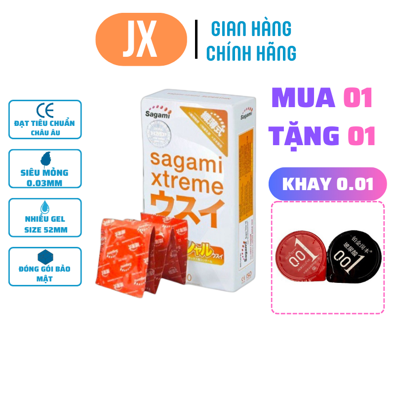 Bao Cao Su Sagami Xtreme Superthin (10 bao), Nhật Bản, BCS Siêu mỏng, Giúp cuộc yêu chân thực, bền bỉ