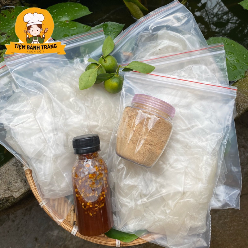 Bánh tráng phơi sương rìa + muối nhuyễn + sốt tắc COMBO 59K