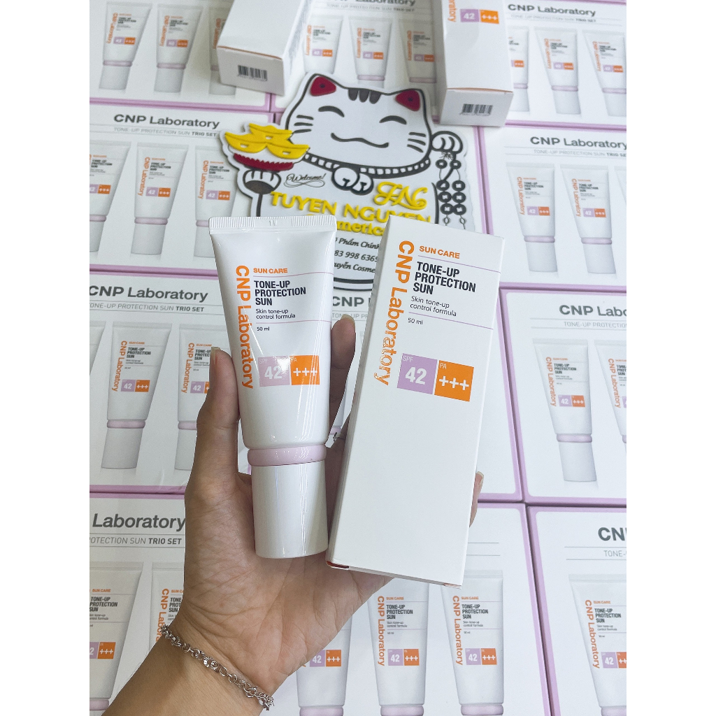 Set Kem Chống Nắng CNP Laboratory Tone-Up Protection Sun SPF42/PA+++ & Xịt Khoáng CNP Vita B Ampule Mist