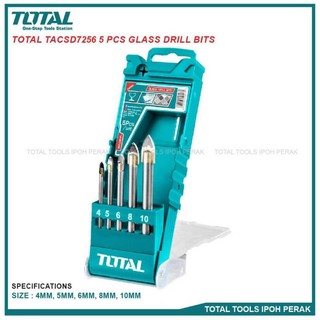 Bộ mũi khoan kính total tacsd7256