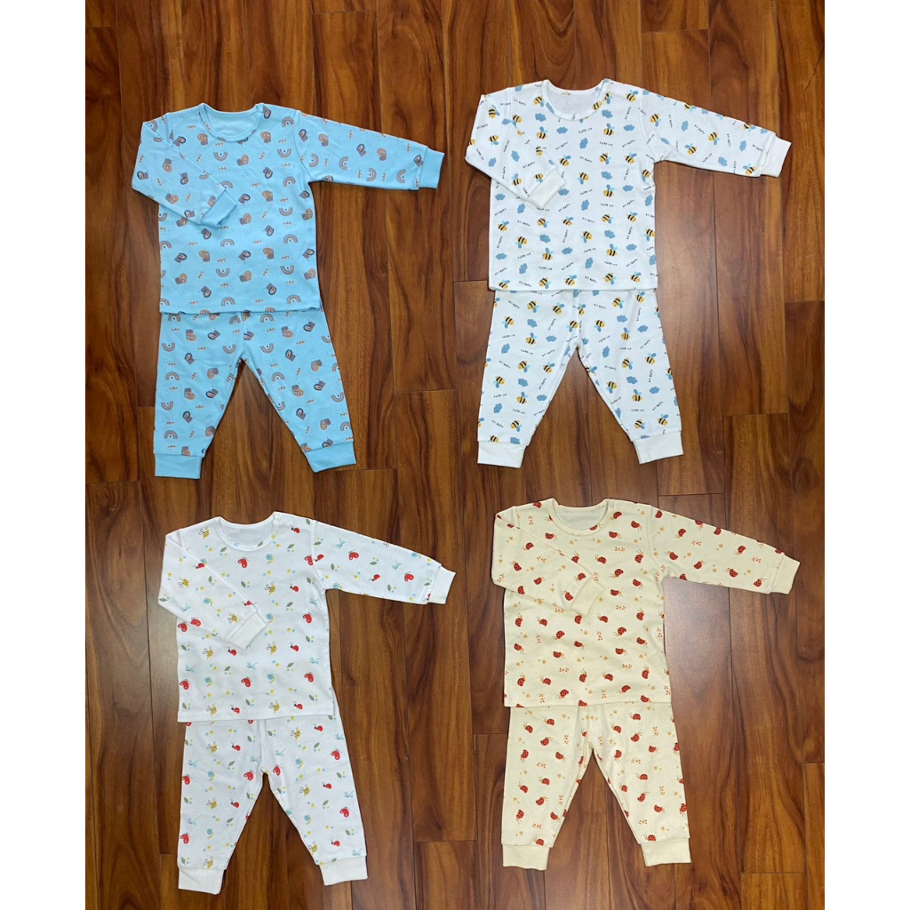 Bộ cài vai dài tay cotton bé trai / bé gái Lullaby NH220V (Sz 12M-5Y)