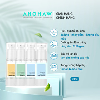  Toner, Nước Thần, Gel Rửa Mặt, Sữa Tẩy Trang AHOHWA Chiết 30ml - Hàng Chính Hãng