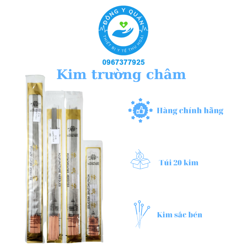 Combo 1 túi - 20 Kim trường châm nhiều kích thước- Dùng nhiều lần- Siêu bén