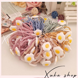 Dây buộc tóc charm trứng có giãn tốt, đồ cột tóc trứng, phụ kiện 1k