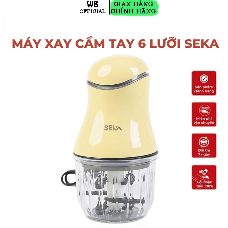 Máy Xay Mini Đa Năng Seka 6 Lưỡi Dao Cao Cấp Có Đế Chống Trượt – Hàng Chính Hãng
