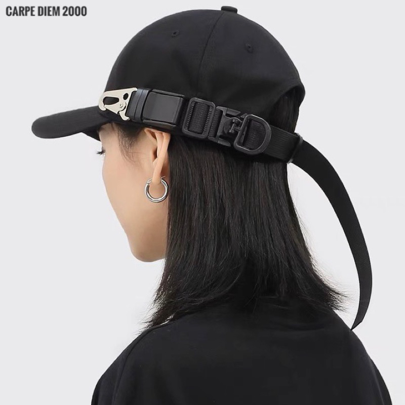 Techcore Strap Cap - mũ lưỡi chai nón bóng chày màu đen phong cách techwear