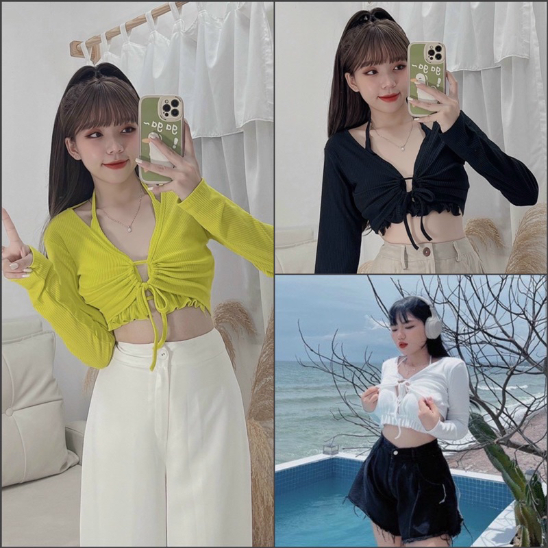 ÁO GÂN BIKI CÓ MOD CỘT DÂY XINH BIKI100