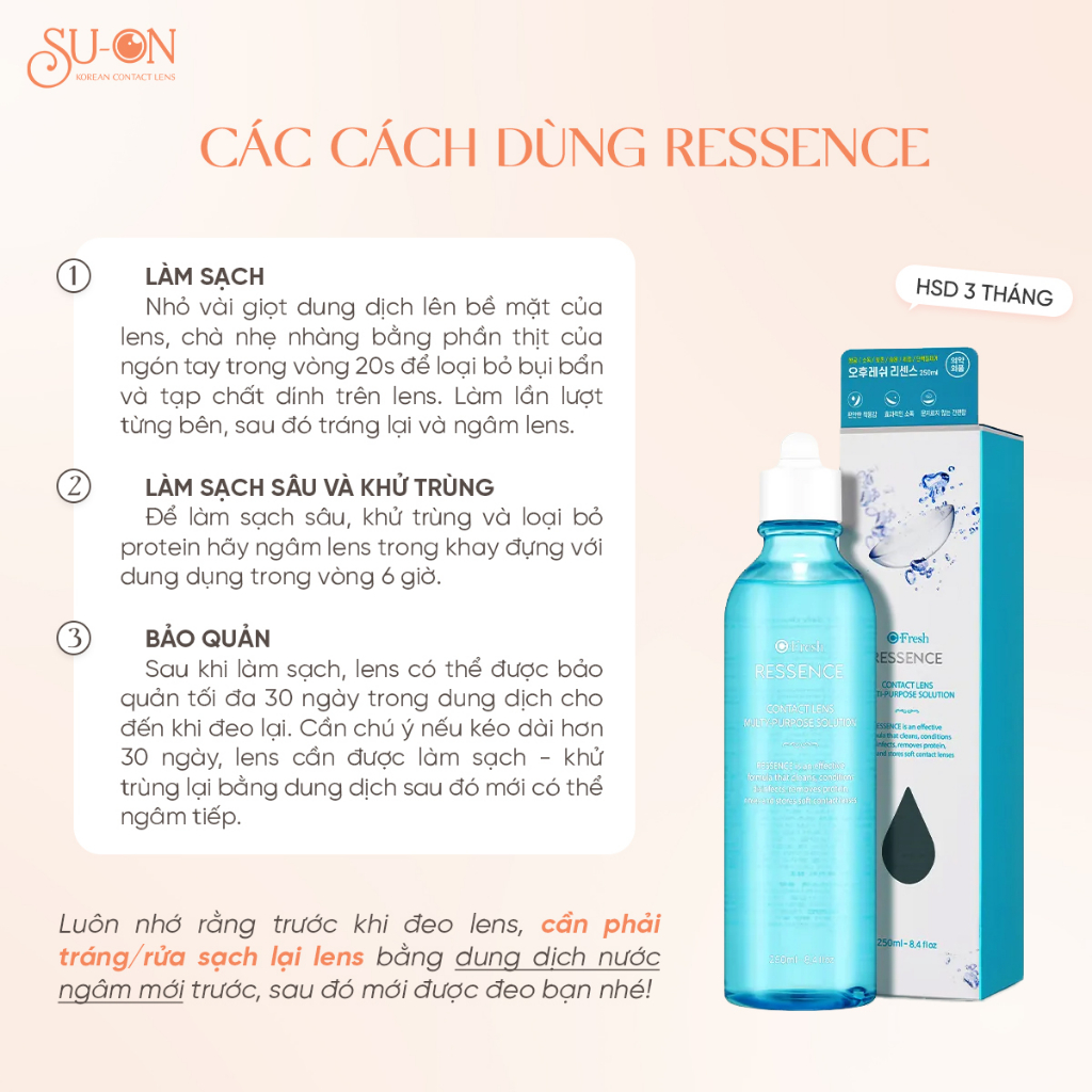 OFRESH RESSENCE - Serum cấp ẩm sâu, tinh chất nước ngâm đậm đặc siêu cấp ẩm cho lens của Olens