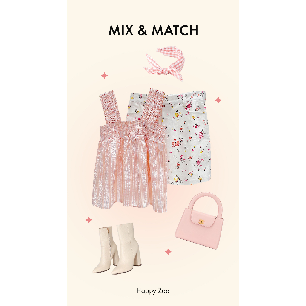 Happy Zoo - Váy khaki hoa