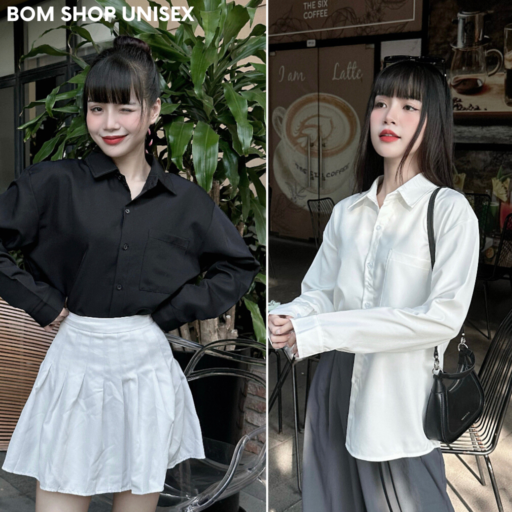 Áo Sơ Mi Nam Nữ Tay Dài Form Rộng Ulzzang Unisex