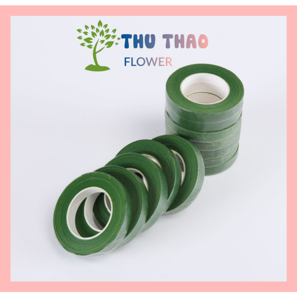 Băng keo sáp quấn cành hoa sáp, hoa khô, làm đồ trang trí handmade