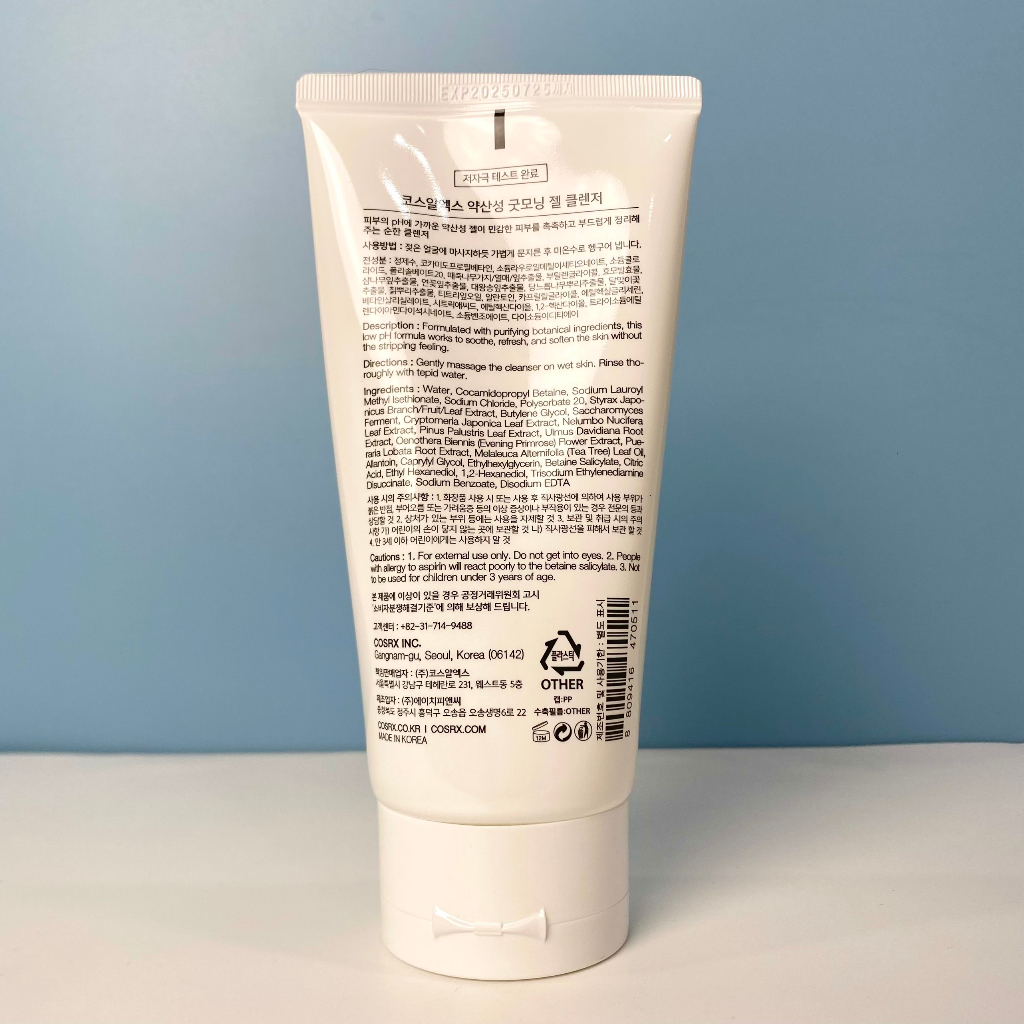 Sữa Rửa Mặt COSRX 150ml Chiết Xuất Trà Xanh pH Thấp, Gel Rửa Mặt Low pH Good Morning Gel Cleanser