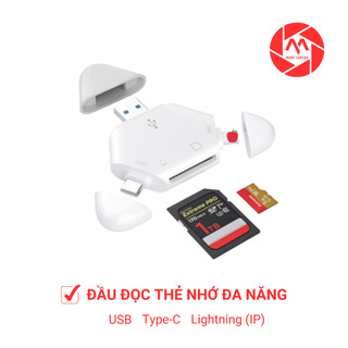 Đầu đọc thẻ nhớ đa năng cho điện thoại laptop cổng type c usb 3.0 IP mẫu mới 2023